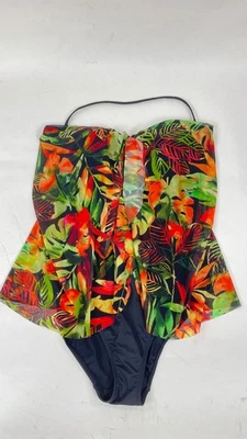 Blusa de banho Laruen Ralph Lauren regata feminina tamanho 12 floral levemente acolchoada - Imagem 1 de 4