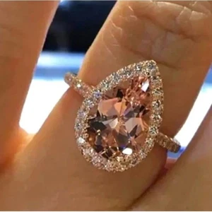 Morganit Rotgold Ring GRÖSSE 6 *KOSTENLOSER VERSAND* - Bild 1 von 4