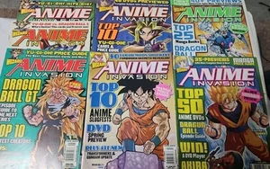 Wizard Anime Invasion Mag LOT 7 Issues 1-5, YU-GI, Gundam, Dragonball Covers Y4 - Imagen 1 de 15