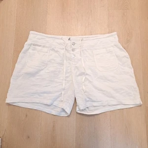 Sundance White 100% Cotton Summer Beachy Coastal Drawstring Shorts Size XL - Picture 1 of 8