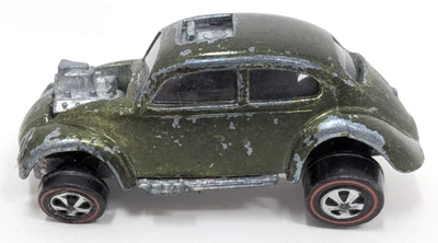 Vintage 1967 Mattel Hot Wheels Custom Volkswagen VW Green Beetle Bug Car Toy - Image 1 of 4