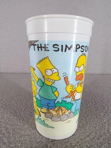 Tazza promozionale vintage Burger King I Simpson in plastica anni 90 - Foto 1 di 7