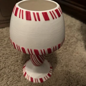 Hallmark Peppermint Striped Candle holder - Picture 1 of 5
