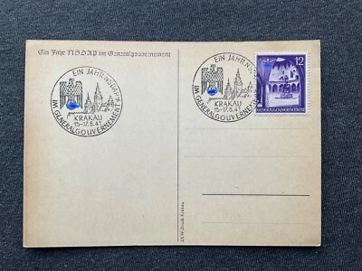 WW2 1941 Germany Generalgouverment Poland occupation Krakow Krakou - Image 1 of 2