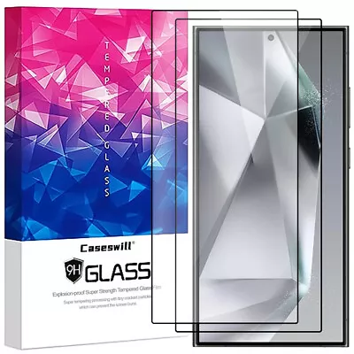 Caseswill for Samsung Galaxy S25 Ultra 6.9" Tempered Glass Full Screen Protector - Image 1 of 4