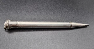 ANTIQUE SILVER PLATED MECHANICAL PROPELLING TWIST PENCIL FOB/PENDANT USA/C1930 - Picture 1 of 12