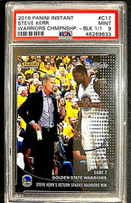 BLACK 1/1 PSA 9 2016 PANINI INSTANT WARRIORS STEVE KERR IN BACK The Finals G605