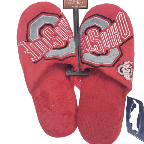 Ohio State Buckeyes Men's FOCO Brand Slippers Size 11-12 Cover