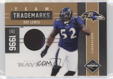 2011 Panini Limited Team Trademarks Materials Prime /50 Ray Lewis #20 HOF