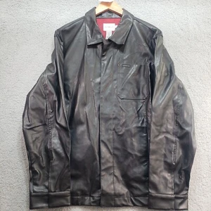 calvin klein Jacket Large Brown Mens faux leather jacket Brown - Picture 1 of 10