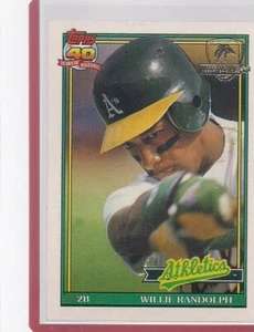 1991 TOPPS DESERT SHIELD WILLIE RANDOLPH A'S # 525 - Picture 1 of 2