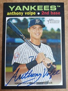 2020 Topps Heritage Minor League Real One Anthony Volpe Prospect Auto #ROA-AVO