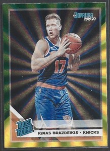2019-20 Donruss Ignas Brazdeikis Green/Yellow Laser Rated Rookie No. 241