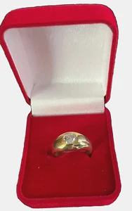 Solitaire Ring 14K Yellow Gold Over 1 Carat Lab Created Size 10 New in Box - Picture 1 of 4