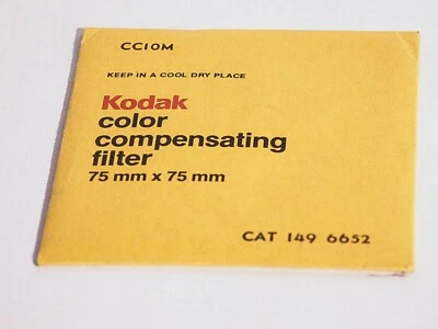 Kodak Wratten CC10M Gelatin 3" x 3" (75mm) Square Filter New Unopened - Image 1 of 2