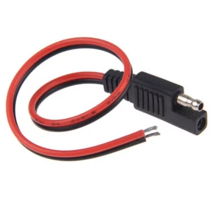1x 30cm SAE Przewód wtykowy akumulatora słonecznego Samochód Zrób to sam Przewód wtykowy 12V (2x0,75mm2) - Zdjęcie 1 z 12