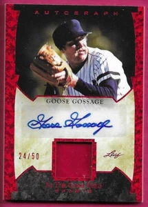 2022 Leaf ITG Used Sports GOOSE GOSSAGE Game-Used Patch Autograph 24/50 Red - Bild 1 von 2