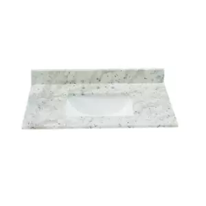 TILE + TOP Vanity Top 31"x22"x.75" Rectangular Granite Glacier White w/ Basin - Picture 1 of 4