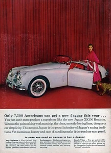 Jaguar XK-150 1958 Roadster "750 Americans" anuncio impreso en color original - Imagen 1 de 1