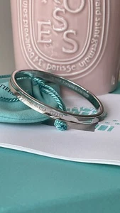 Tiffany & Co. 1837 Bangle Bracelet in Sterling Silver $525 NEW - Picture 1 of 16