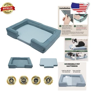 44''x31'' Cooling Orthopedic Dog Bed with Reversible Cushion - For Extra Comfort - Picture 1 of 11