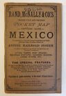 27: 1907 Rand, McNally State & Railroad Taschenkarte von Mexiko