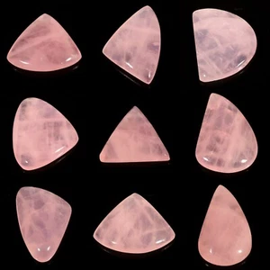 TOP QUALITY NATURAL TRANSLUCENT HOT PINK ROSE QUARTZ FANCY CABOCHON GEMSTONE CB- - Picture 1 of 11