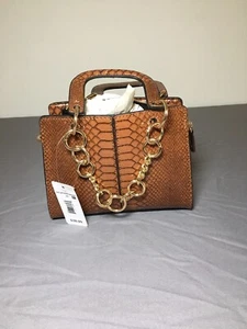Brand New With Tags Massini BRE SM SNAKE SATCHEL Brownish Satchel MSRP $38! - Picture 1 of 9