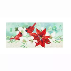 FLORAL CARDINALS EVERGREEN SASSAFRAS SWITCH MAT NEW 10" X 22" - Picture 1 of 2