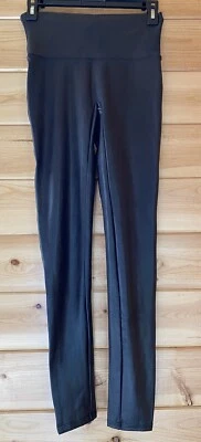 SPANX Women’s Size Medium Faux Leather Black Leggings Pants - Image 1 of 4