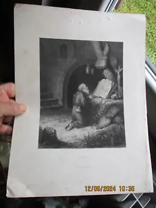 Ancienne Gravure l'hermite H Mandeville Paris - Imagen 1 de 3