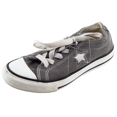Zapatos informales Converse One Star de tela gris niños pequeños talla 13 Foto 1 de 4