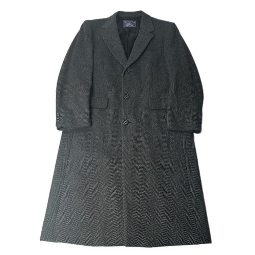 Cappotto vintage Burberry spina di pesce lana di agnello taglia 46 uomo monopetto