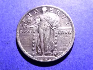 1920 Standing Liberty Quarter Ch. AU - Picture 1 of 2