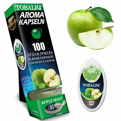 Tobaliq Apple Mint Aromakapseln Zigaretten Filter Klick Kapsel Perlen +Stäbchen - Bild 1 von 2