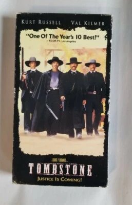 Tombstone -VHS- VCR Video Tape Movie - Kurt Russell, Val Kilmer  - Imagem 1 de 4