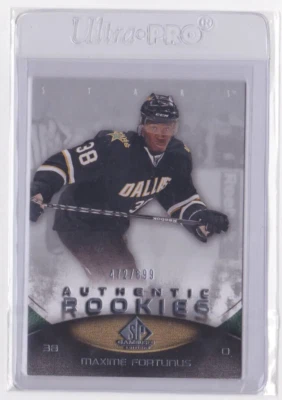 2010-11 UD SP GAME-USED AUTHENTIC ROOKIES /699 MAXIME FORTUNUS #111 DALLAS STARS - Image 1 of 2