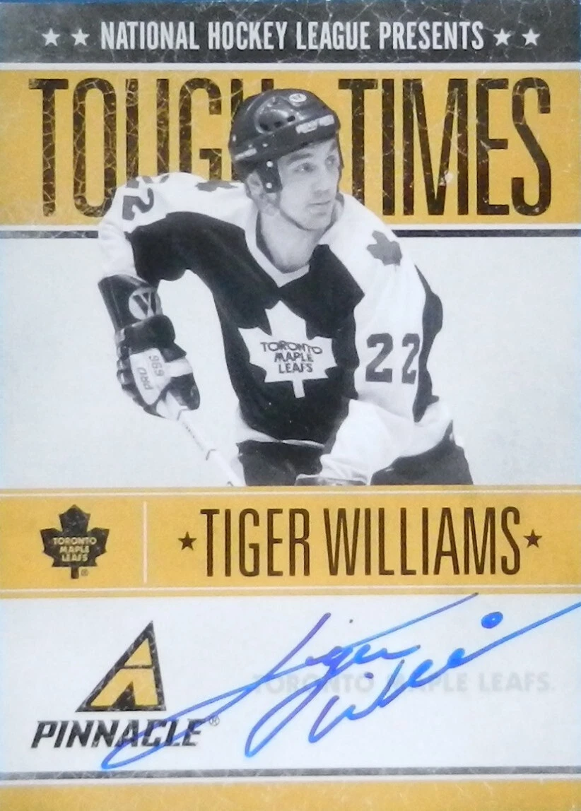 10-11 panini pinnacle tough times tiger williams leafs autograph auto 179/250
