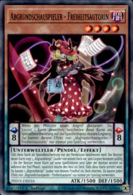 Yugioh PHHY-DE016 Abgrundschauspieler – Freiheitsautorin (Common) - Bild 1 von 2