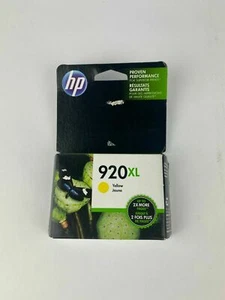 HP 920 XL Yellow Printer Ink NEW EXP Aug 2019 - Picture 1 of 4