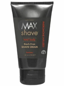 Max 4 Men Bamboo Pheromone Max Shave Total Full Body Rash Free Shave Cream 118ml - Picture 1 of 8
