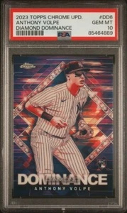 2023 Topps Chrome Update Anthony Volpe Diamond Dominance Rookie RC #DD-6 PSA 10 - Picture 1 of 2