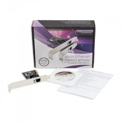 SYBA Realtek RTL8111 chipset Single Port Gigabit Ethernet PCI-e x1 Network Card - Image 1 of 3