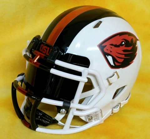 Oregon State Beavers super custom mini size Riddell Speed white helmet visor Cover