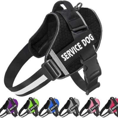 Reflective Service Dog Vest Harness, Woven Nylon with Adjustable Straps XS-XXL - Image 1 of 4