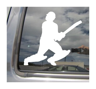 Cricket Batter Striker - Sport Bat Car Vinyl Decal Window Sticker 04342 - Image 1 of 2