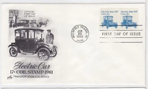 TurtlesTradingPost - Trasporto Auto Elettrico 1981 #1906 FDC Artcraft Coil Pr - Foto 1 di 1