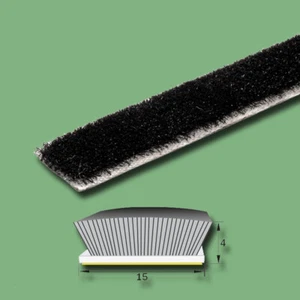 Black Wide Self Adhesive, Brush Weather Seal, Sash, Casement Windows and Doors. - Picture 1 of 1