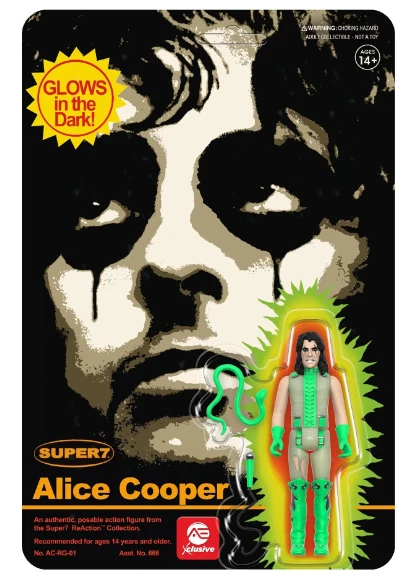Figura de reacción Alice Cooper Glow Super 7 Foto 1 de 1