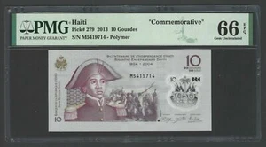 Haiti 10 Gourdes 2013 P279 Commemorative Uncirculated Graded 66 - Picture 1 of 2